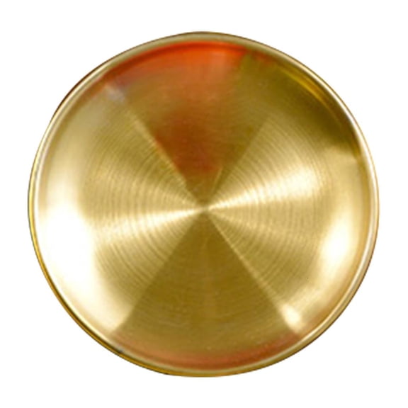 Stainless Steel Plate Round Dining Plate Serving Dish Cake Tray Western Steak Plates for Serving Snack Camping Kitchen Tableware
