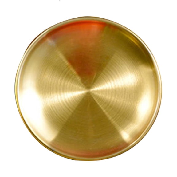 Stainless Steel Plate Round Dining Plate Serving Dish Cake Tray Western Steak Plates for Serving Snack Camping Kitchen Tableware
