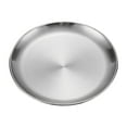 thumbnail image 1 of Stainless Steel Plates under $5! CQCYD Stainless Steel Thickened Barbecue Plates, Large Serving Platters for Steak, Western Style Dinner Plates, Commercial Grade Metal Platters, 1 of 2