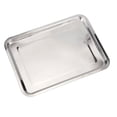thumbnail image 1 of Stainless Steel Plates, Reusable Rectangular Serving Tray, Metal Food Tray Plate, Decorative Organizer Tray for BBQ, Dining, Party, Buffet and Baking, Roasting and Serving,Sliver,12.7x8.7x0.8&nbsp;in, 1 of 7