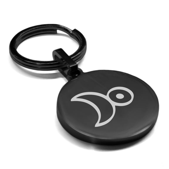 Stainless Steel Platinum Alchemy Symbol Round Medallion Keychain Circle Ring