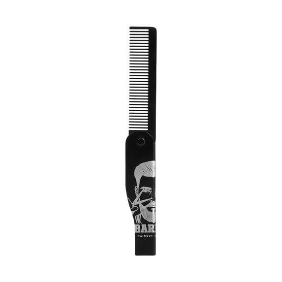 Portable Two Purpose Metal Folding Comb For Men Hair Styling And Beard Maintenance Tool