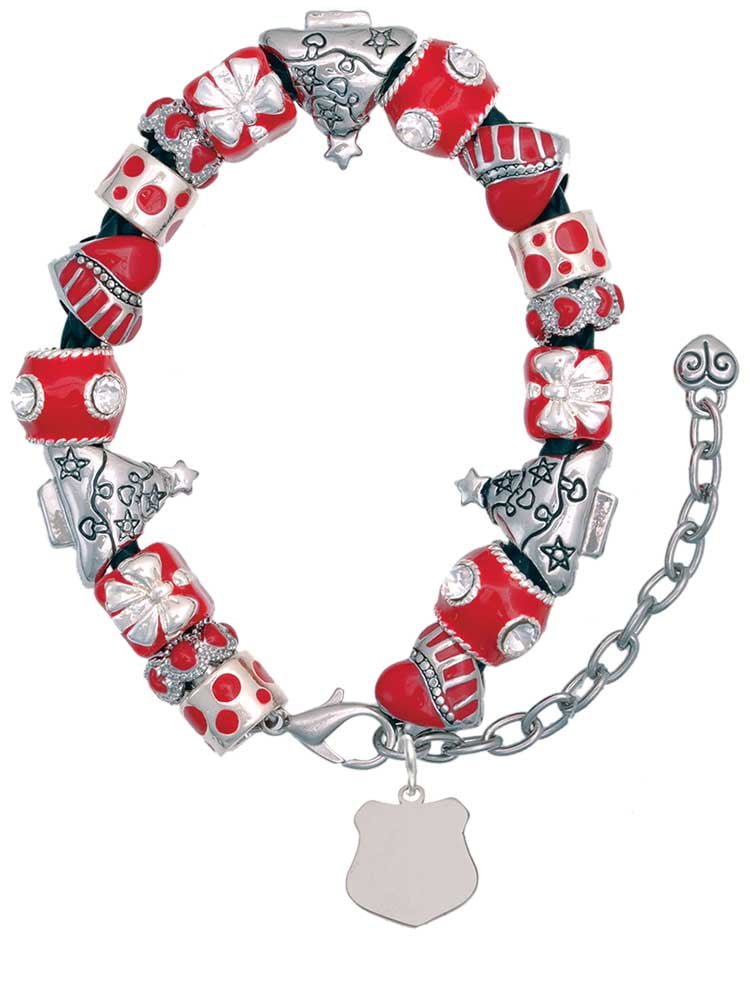 Thin Blue Line Bracelet - Gift for Police Officer - Custom Men Jewelry -  Nadin Art Design - Personalized Jewelry