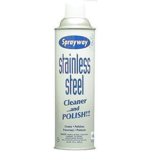 Sprayway Stainless Steel Polish Cleaner - Streak-Free - 12 Pack, 20 oz. Can
