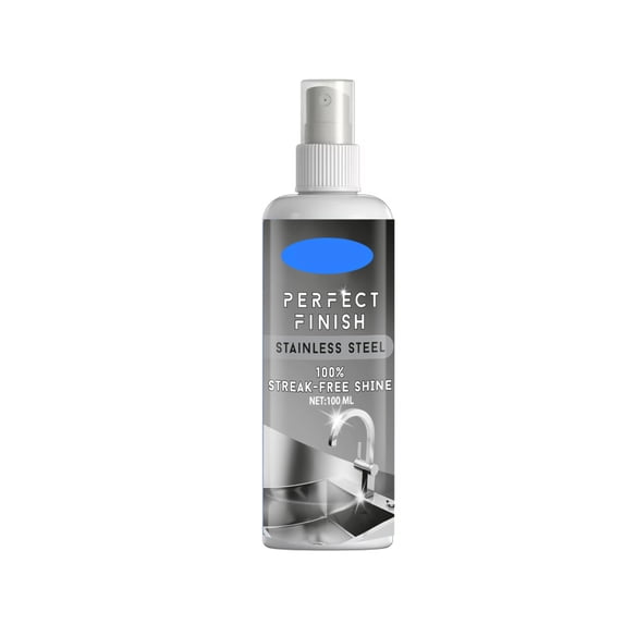 Stainless Steel Polish Spray 100ml Fingerprint Resistant Surface Cleaner Streak Free Shine for Kitchen Appliances Sinks Faucets Ovens Refrigerators