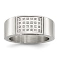 thumbnail image 1 of Stainless Steel Polished 1/10ct tw. Diamond Ring Size: 10; for Adults and Teens; for Women and Men, 1 of 7