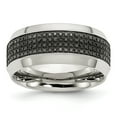 thumbnail image 1 of Stainless Steel Polished 1/3 cttw Diamond 10.00mm Band, 1 of 7