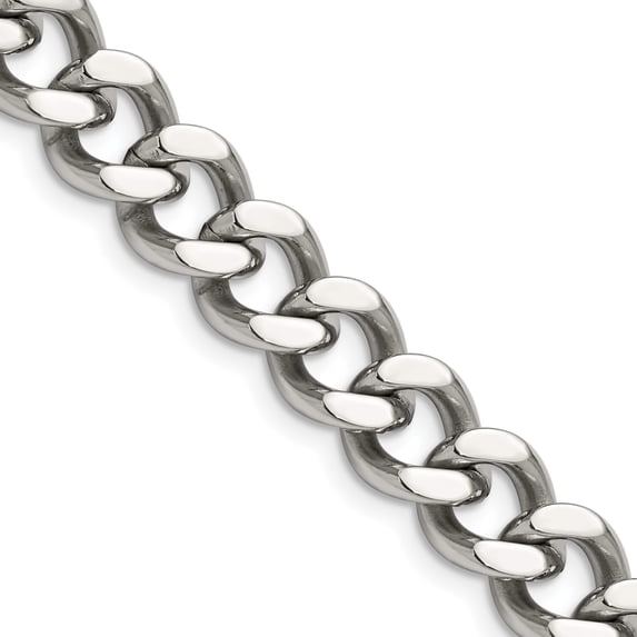 Stainless Steel Polished 11.5mm 24In Curb Chain (24 X 11.5) Made In China srn692-24