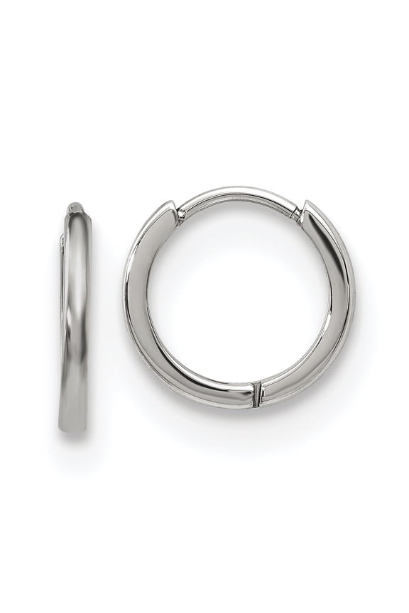 Stainless Steel Polished 11.80mm Endless Hinged Hoops