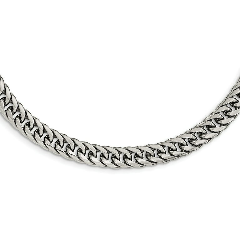 Stainless Steel Curb Chain 24 Inch Stainless Steel Polished 24in