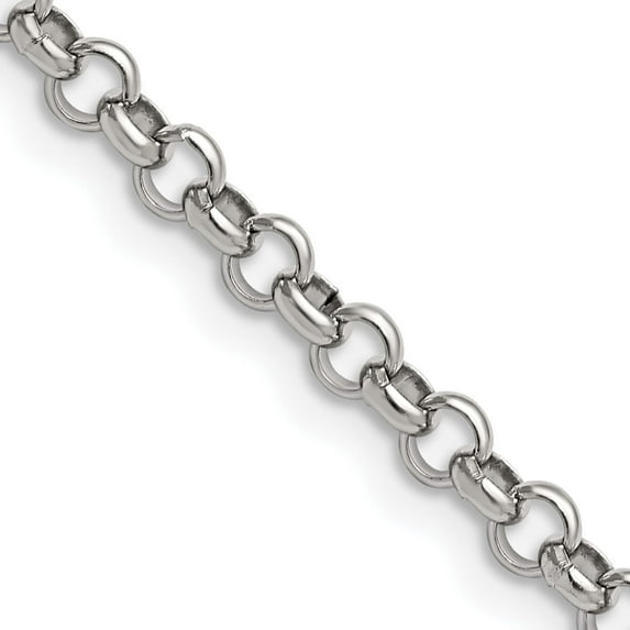 Stainless Steel Polished 4.6mm 36In Rolo Chain (36 X 4.6) Made In China srn654-36