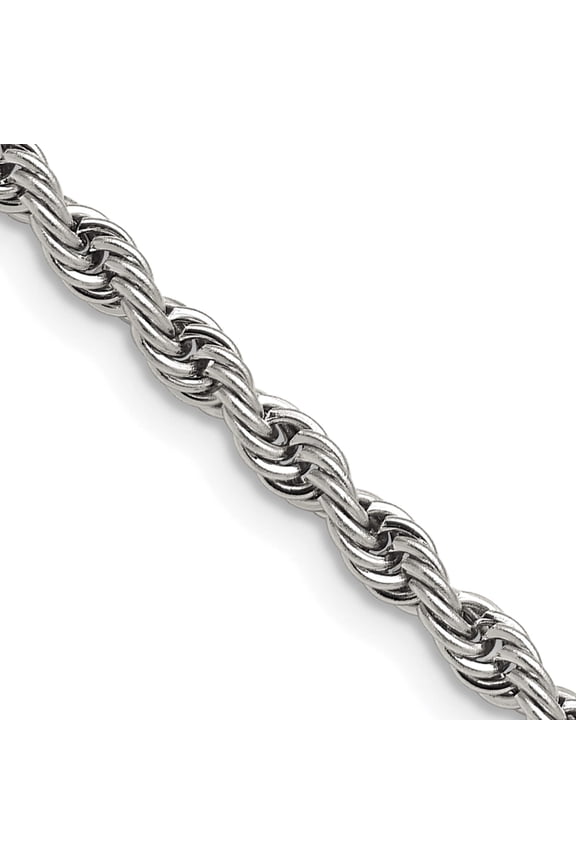 Stainless Steel Polished 4mm 30 Inch Rope Chain (30 X 4) Made In China srn673-30