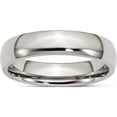 thumbnail image 1 of Stainless Steel Polished 5mm Half Round Band (Size 12) Made In China sr20-12, 1 of 5