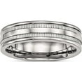 thumbnail image 1 of Stainless Steel Polished 6mm Grooved Band (Size 10.5) Made In China sr522-10.5, 1 of 5