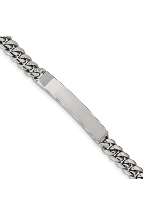 Stainless Steel Polished Curb Chain 8.25 inch ID Bracelet