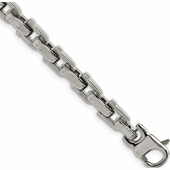 Stainless Steel Polished 8.5In Bracelet (8.5 X 7) Made In China -Jewelry By Sweet Pea