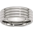 thumbnail image 1 of Stainless Steel Polished 8mm Grooved Band (Size 12) Made In China sr26-12, 1 of 5
