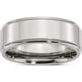 thumbnail image 1 of Stainless Steel Polished 8mm Ridged Edge Band (Size 10) Made In China sr105-10, 1 of 5