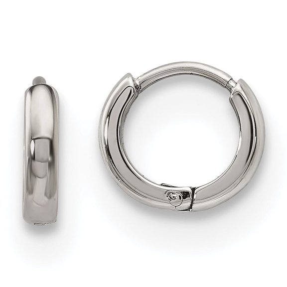 Stainless Steel Polished 9.50mm Endless Hinged Hoops