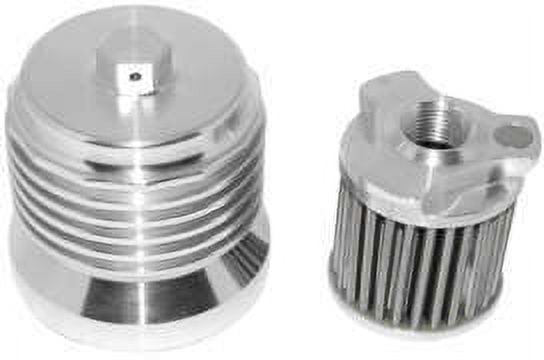 Stainless Steel Polished Aluminum Flo Oil Filter , Red