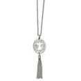 thumbnail image 1 of Stainless Steel Polished Angel Dangle Necklace - 20 Inch, 1 of 2