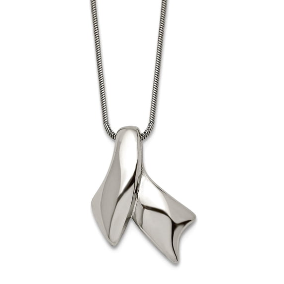 Stainless Steel Fancy Lobster Closure Polished Awareness Pendant Necklace 20 Inch Pendant for Women