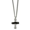 thumbnail image 1 of Stainless Steel Polished Black IP Cross Necklace, 1 of 3
