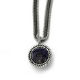 thumbnail image 1 of Stainless Steel Polished Blue Sandstone With 2inch Ext. Reversible Necklace - 18 Inch, 1 of 2