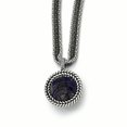 thumbnail image 1 of Stainless Steel Polished Blue Sandstone w/2in ext. Reversible Necklace, 1 of 3
