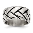 thumbnail image 1 of Stainless Steel Polished Braided Design Ring, 1 of 6