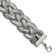 thumbnail image 1 of Stainless Steel Polished Braided Mesh With 1.25in ext. 7in Chain Bracelet; 7 inch; for Adults and Teens; for Women and Men, 1 of 1