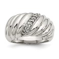 thumbnail image 1 of Stainless Steel Polished CZ Ring Size: 7; for Adults and Teens; for Women and Men, 1 of 7