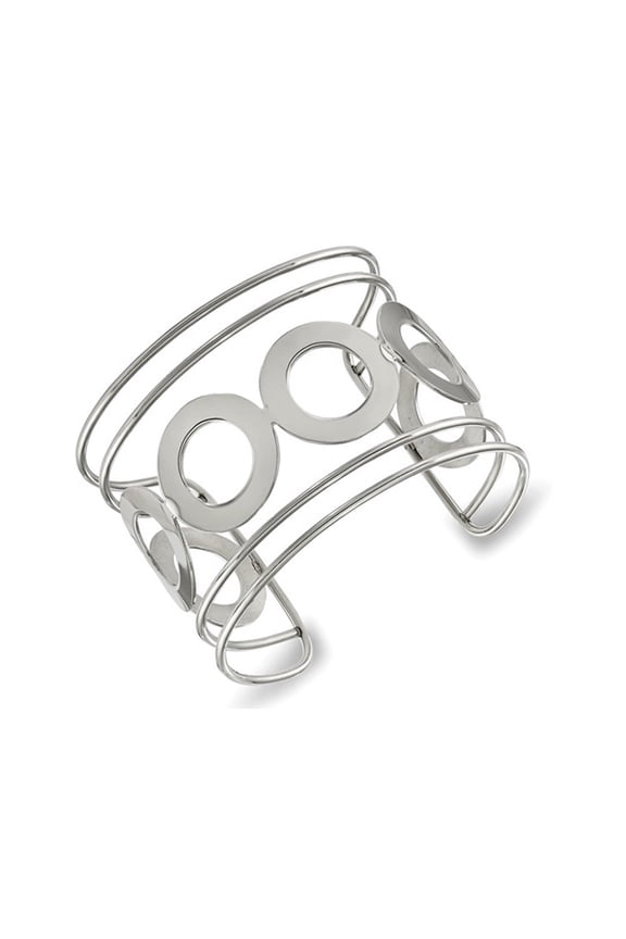 Stainless Steel Polished Circle Bracelet Cuff Bangle