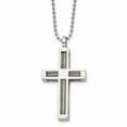 thumbnail image 1 of Stainless Steel Polished Cross 24in Necklace; 24 inch; for Adults and Teens; for Women and Men, 1 of 1