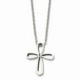 thumbnail image 1 of Stainless Steel Polished Cross Necklace; 18 inch; for Adults and Teens; for Women and Men, 1 of 1