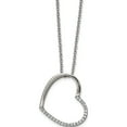 thumbnail image 1 of Stainless Steel Polished Cz Heart 20 Inch Necklace Made In China srn2716-20, 1 of 5