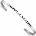 thumbnail image 1 of Stainless Steel Polished Enamel/Crystal Always In My Heart 3mm Bangle Made China -Jewelry By Sweet Pea, 1 of 7