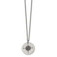 thumbnail image 1 of Stainless Steel Polished Enamel THOSE WHO WANDER Compass Necklace, 1 of 1