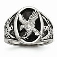 thumbnail image 1 of Stainless Steel Polished Enameled Eagle Ring Size: 11; for Adults and Teens; for Women and Men, 1 of 6