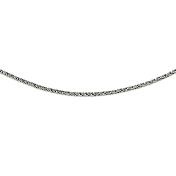 Stainless Steel Polished Fancy Circle Link Chain Necklace 24 Inch 3.75mm Wide Chain Necklace for Women and Men