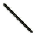 thumbnail image 1 of Stainless Steel Polished Fancy Lobster Closure Ip Black Plated 2.3mm 30inch Rope Chain Necklace 30 Inch Chain Necklace f, 1 of 2