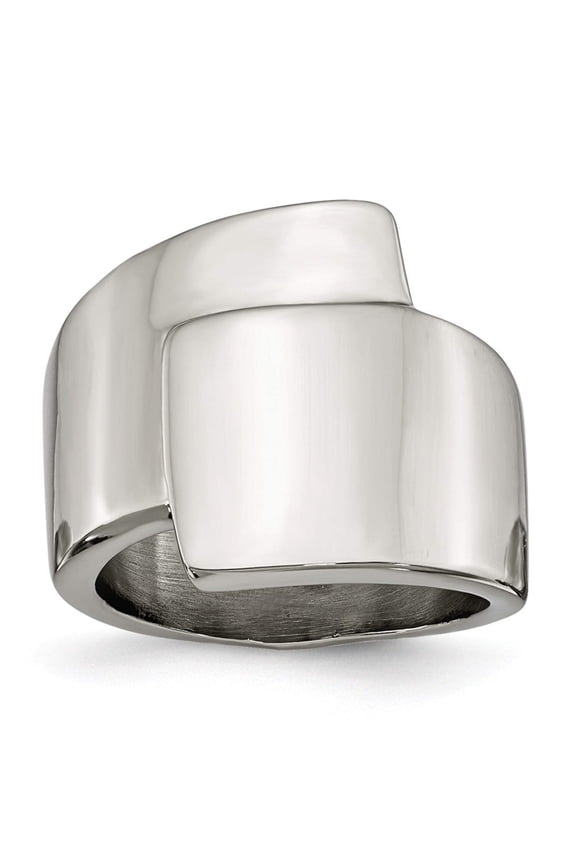 Stainless Steel Polished Fancy Ring
