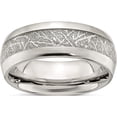 thumbnail image 1 of Stainless Steel Polished Glitter Paper Inlay Center 8mm Band (Size 7.5) Made In China sr677-7.5, 1 of 5