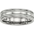 thumbnail image 1 of Stainless Steel Polished Grooved 6.00mm Band, 1 of 8