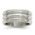 thumbnail image 1 of Stainless Steel Polished Grooved Ring Size: 6; for Adults and Teens; for Women and Men, 1 of 7