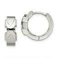 thumbnail image 1 of Stainless Steel Polished Hinged Hoop Earrings; for Adults and Teens; for Women and Men, 1 of 1
