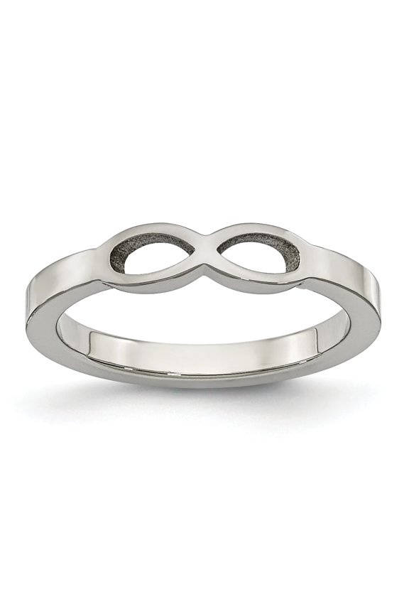 Stainless Steel Polished Infinity Symbol Ring