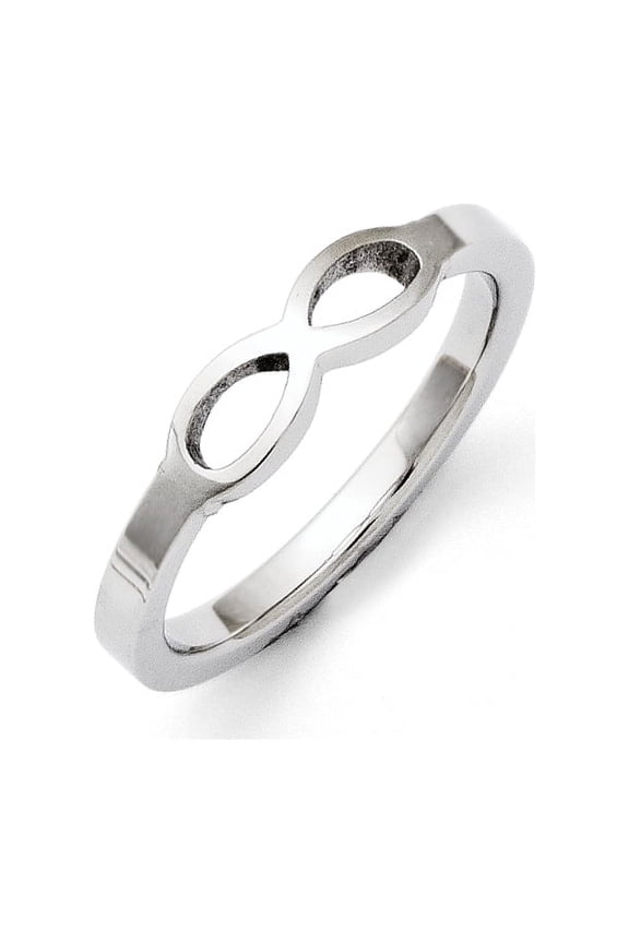 Stainless Steel Polished Infinity Symbol Ring