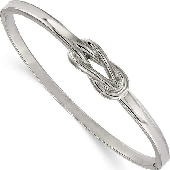 Stainless Steel Polished Knot Hinged Bangle Made In China srb1863