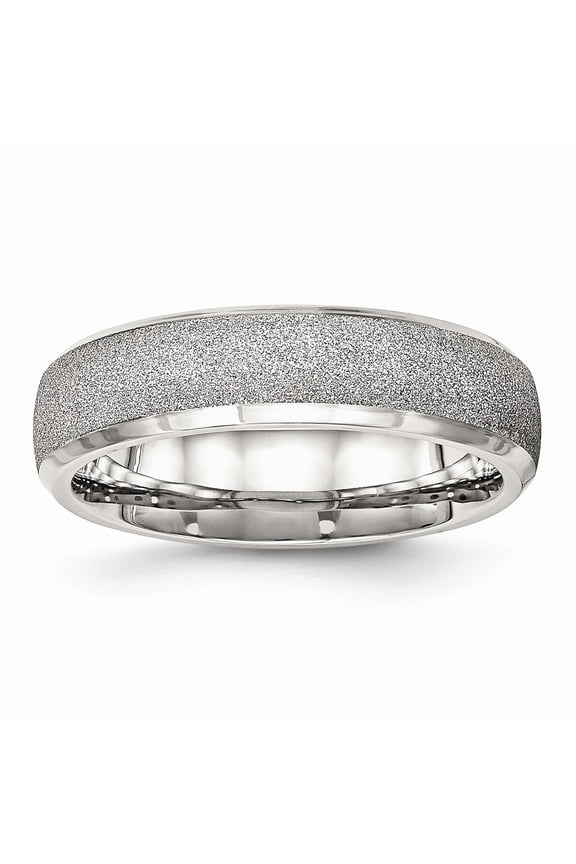 Stainless Steel Polished Laser Cut Ring Size: 8; for Adults and Teens; for Women and Men